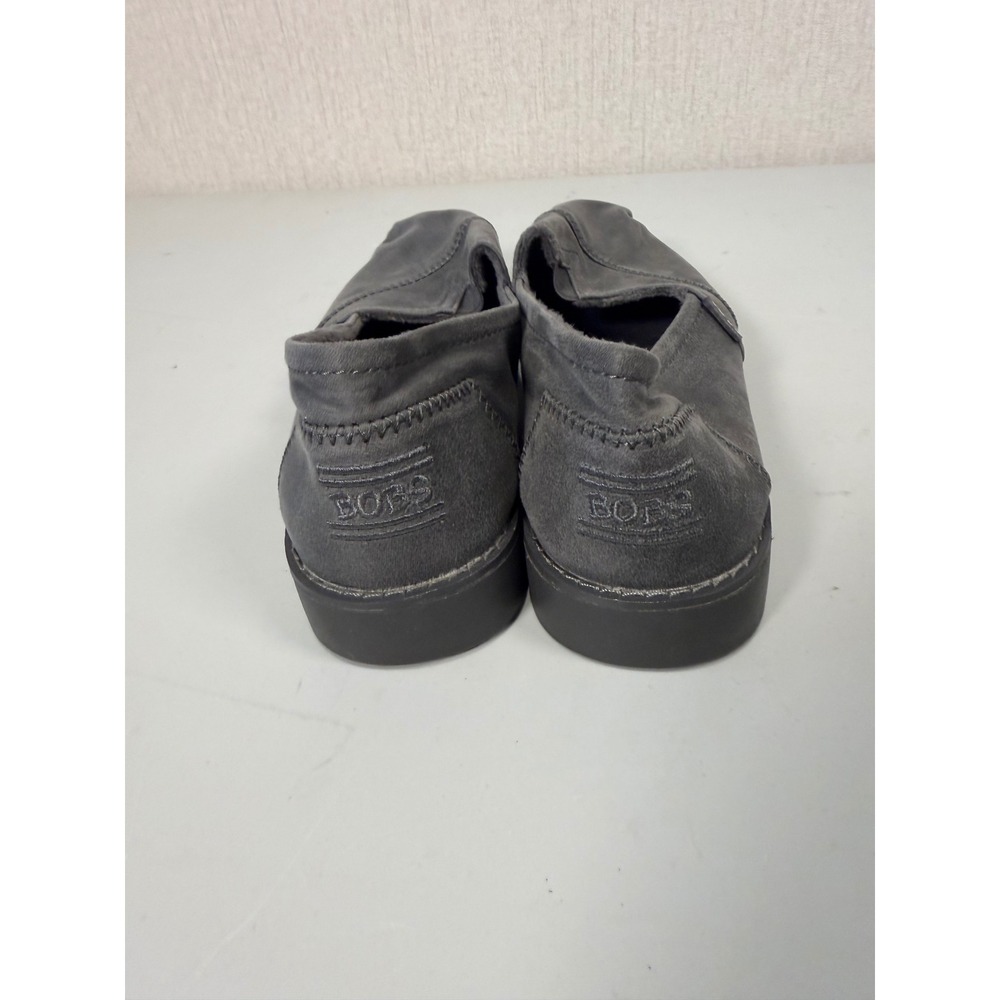 Skechers BOBS Chill Luxe Gray Faux Fur Lined Slip On Shoes 113352 Womens 9 - Picture 8 of 9